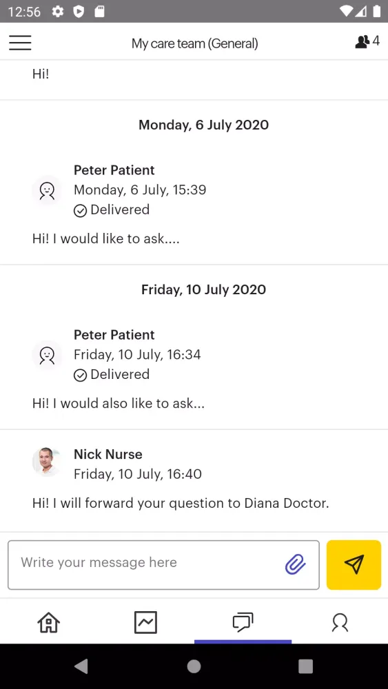 Screenshot di Kaiku Health