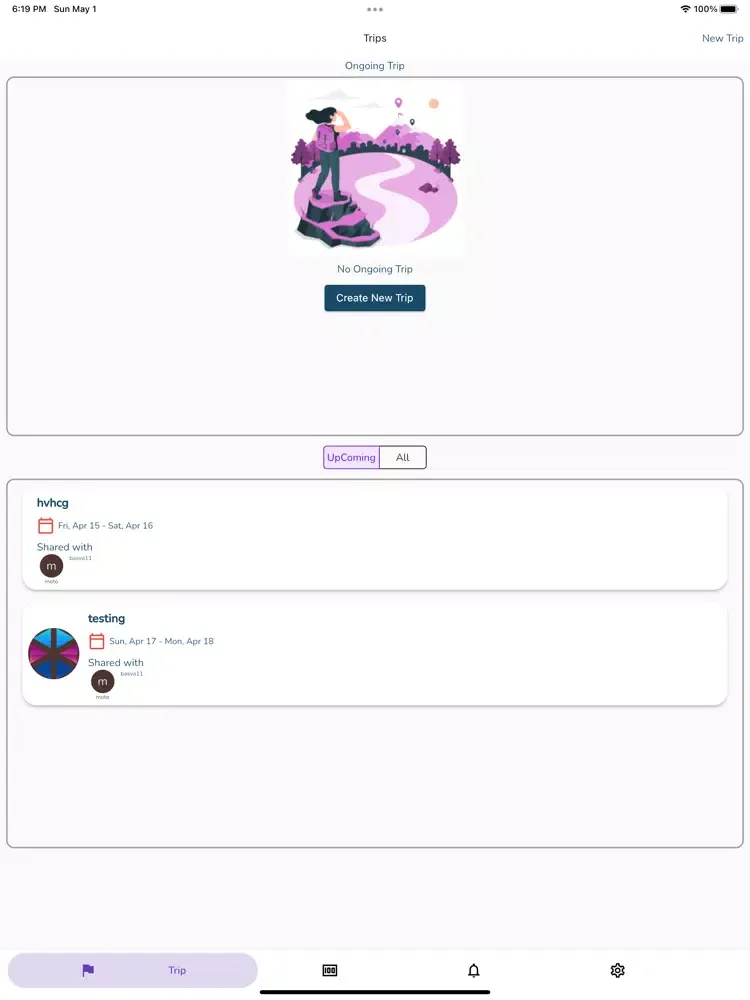 Capturas de tela do Move On:Trip & Expense Planner iPad 