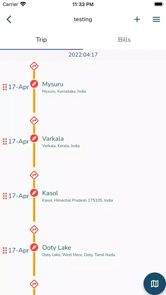 Capturas de tela do Move On:Trip & Expense Planner