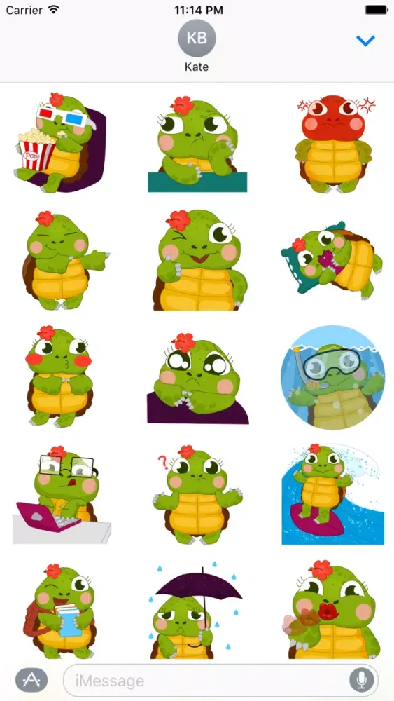 Capturas de tela do Honu Stickers