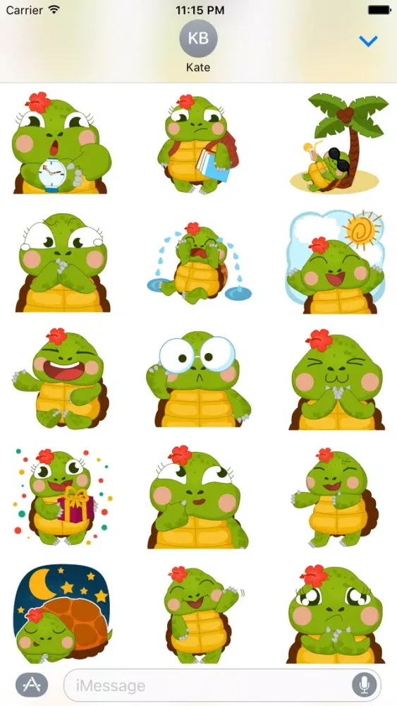 Capturas de tela do Honu Stickers