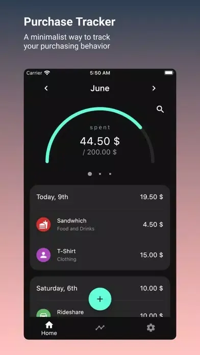 Purchase Tracker Screenshots