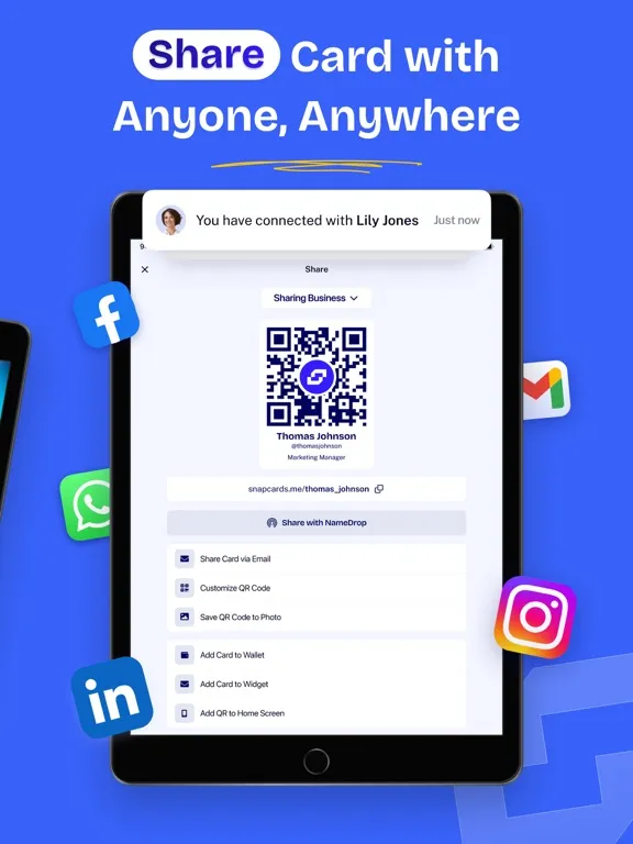 Snapcards Business Card Maker iPad 应用截图