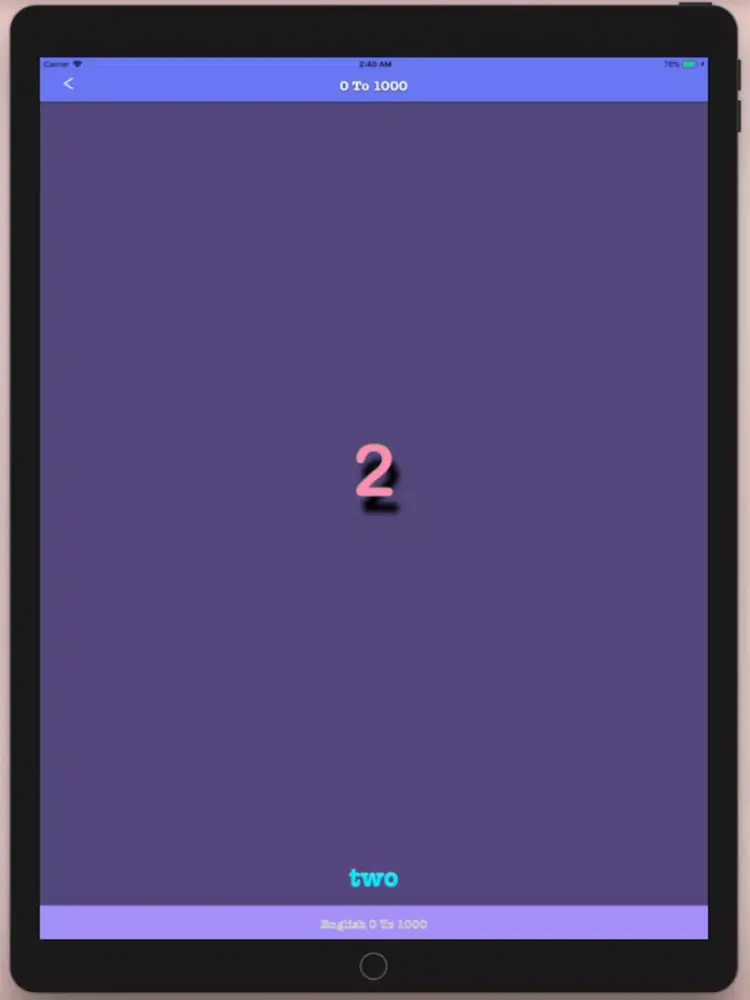 English 0 To 1000 iPad  Screenshots