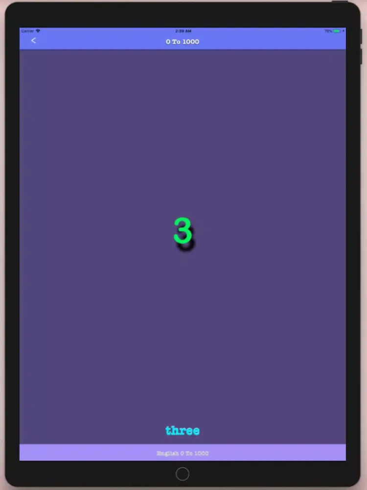English 0 To 1000 iPad  Screenshots