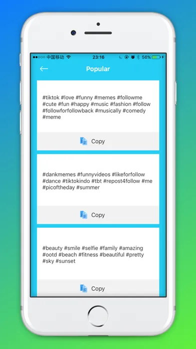 Hashtags for TTok Followers Screenshots