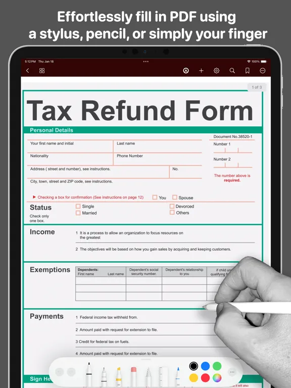 Zrzuty ekranu FreePDF - PDF Editor & Reader iPad 