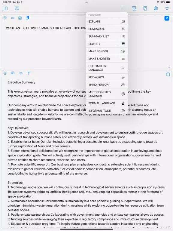 AI Text + Chat - Notematic iPad 应用截图