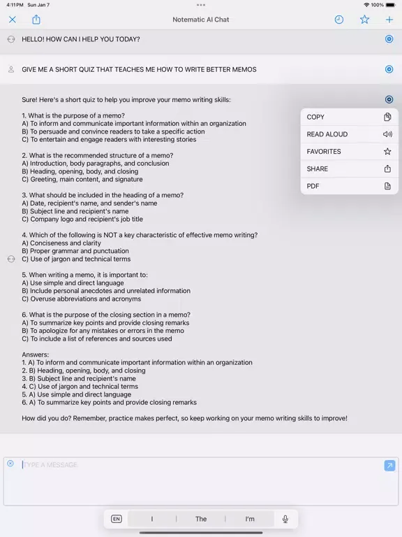 AI Text + Chat - Notematic iPad 应用截图
