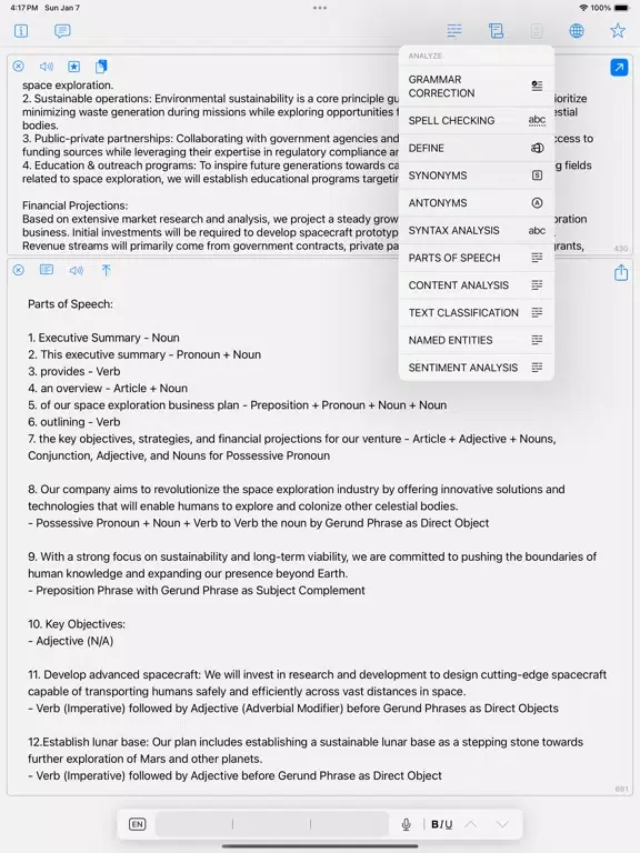 AI Text + Chat - Notematic iPad 应用截图