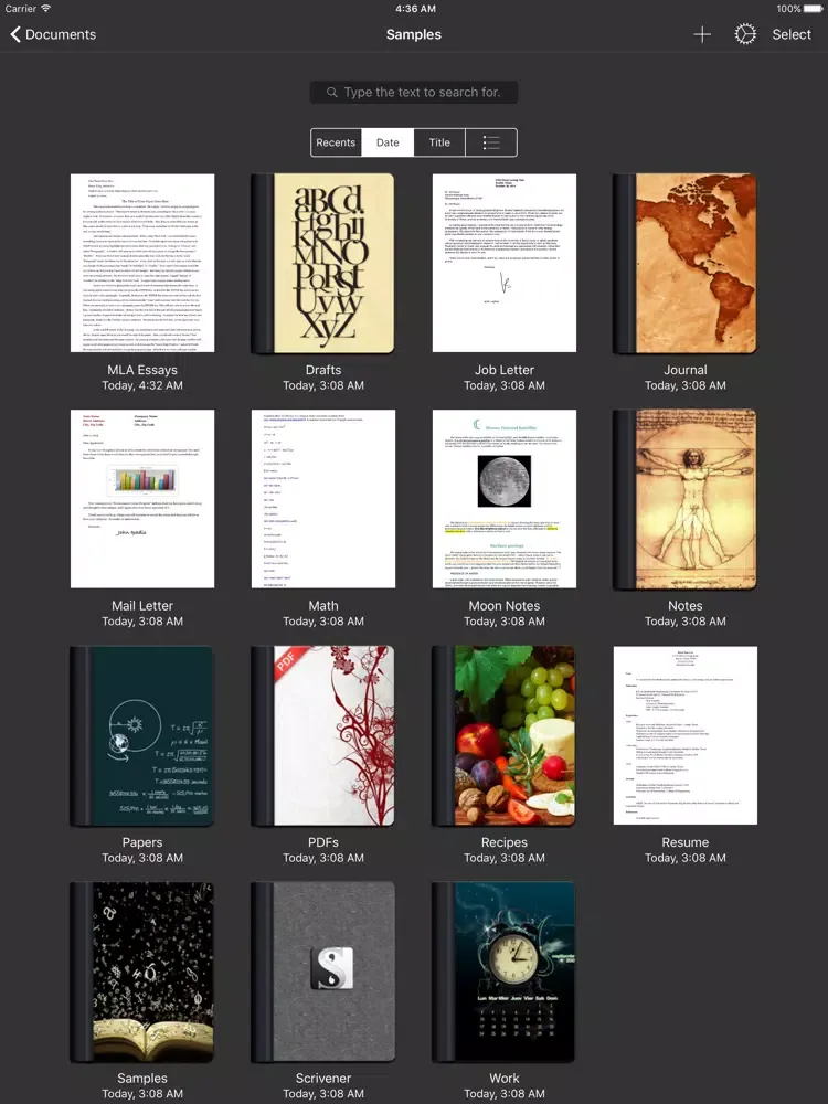 Textilus Pro - Word Processor iPad  স্ক্রিনশট