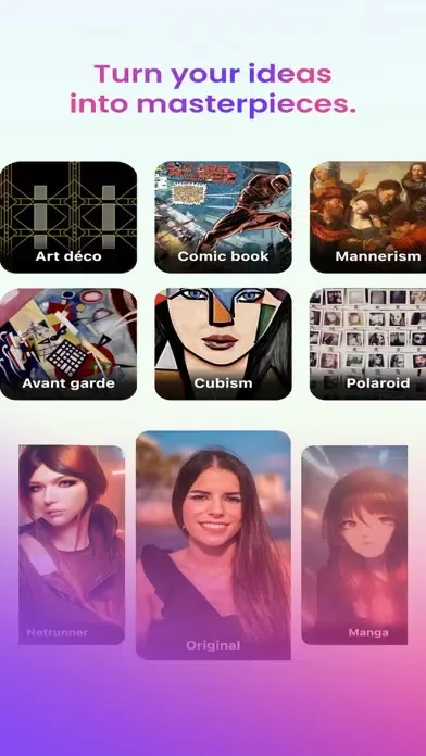 Zrzuty ekranu AI Avatar & Photo generator