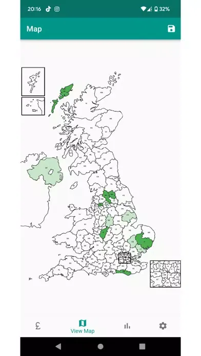 SentTo - UK Postcode Sales Map应用截图