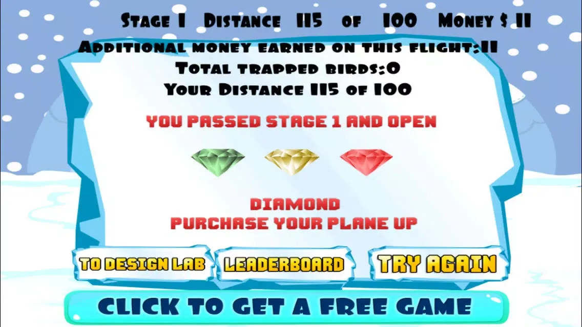 Captures d'écran de Flying Penguin Saga FREE - Crazy Wings Launch Mania