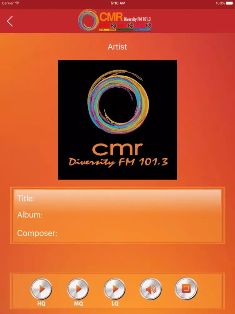 CMR diversity FM 101.3 iPad  スクリーンショット