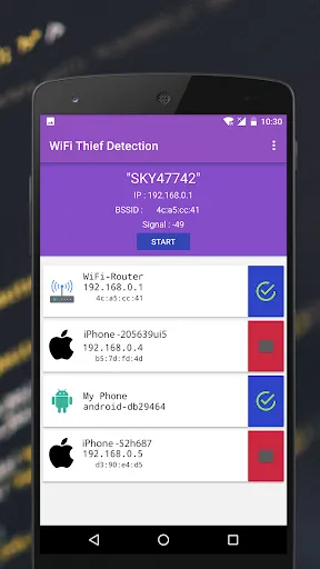 WiFi Thief Detection Screenshots