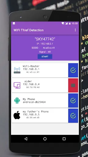 WiFi Thief Detection Screenshots