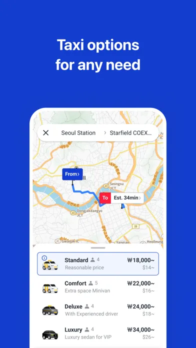 k.ride - taxi, cab, korea trip Screenshots