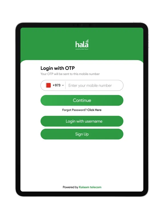 ภาพหน้าจอของ hala dialer iPad 