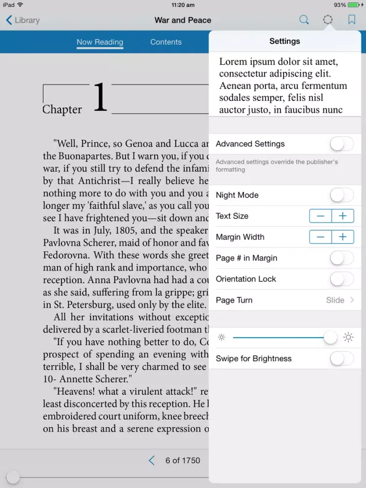 Скриншоты takealot eReader iPad 