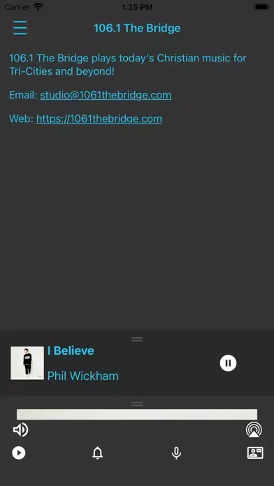 Capturas de tela do 106.1 The Bridge