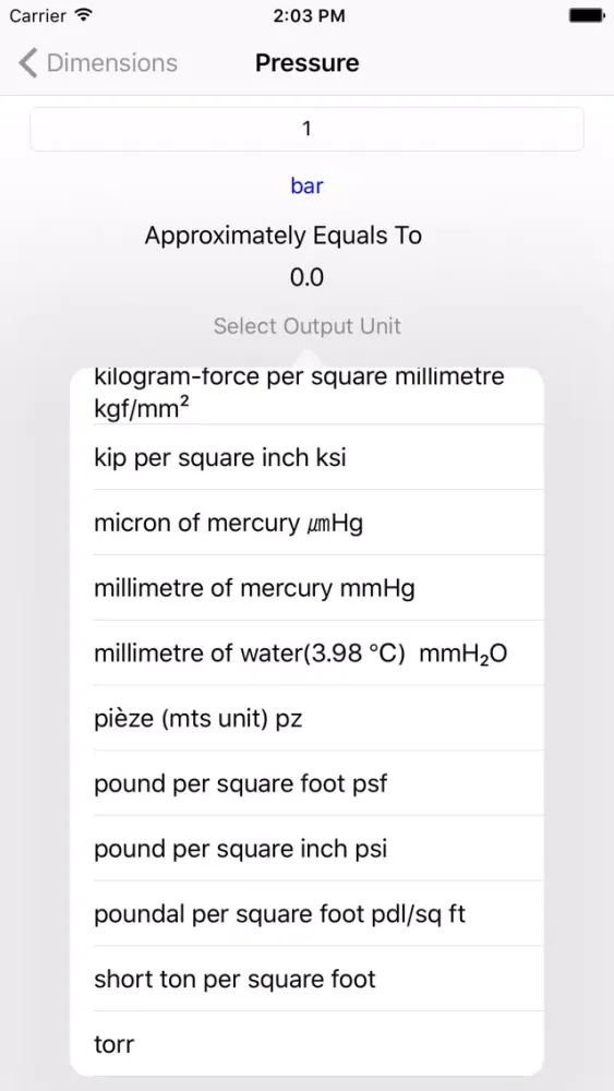 Units Conversion Ekran Görüntüleri