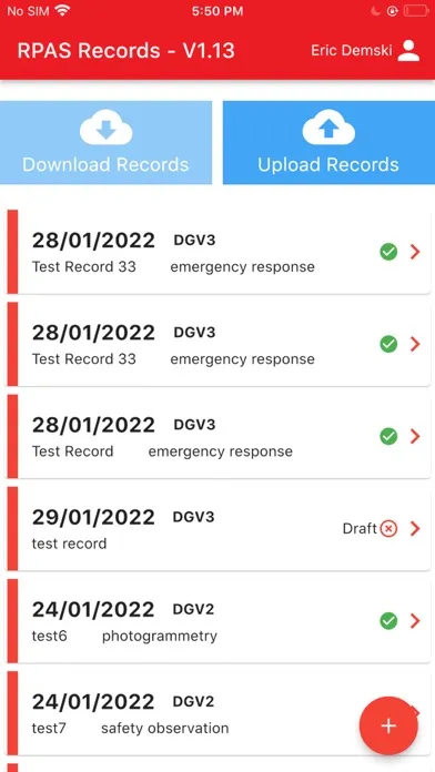 RPAS Fleet App スクリーンショット