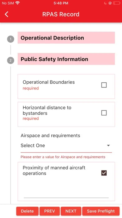 RPAS Fleet App スクリーンショット