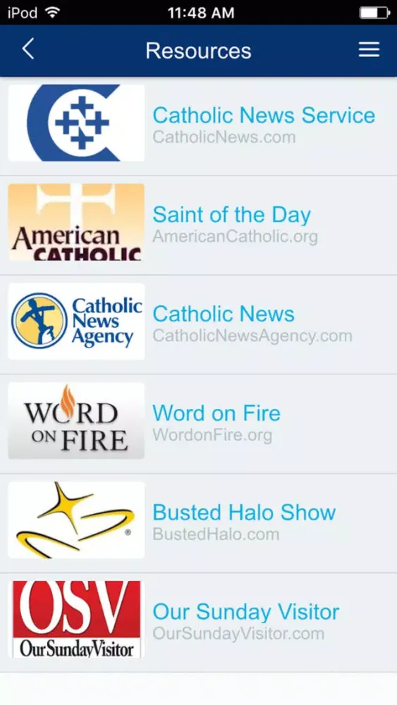 تصاویر Catholic Parish App by OSV