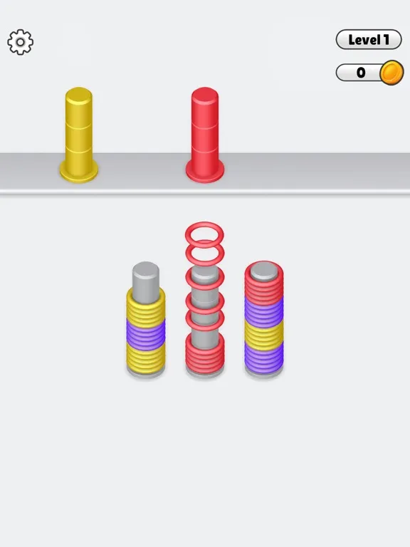 ภาพหน้าจอของ Slinky Pile Sort iPad 