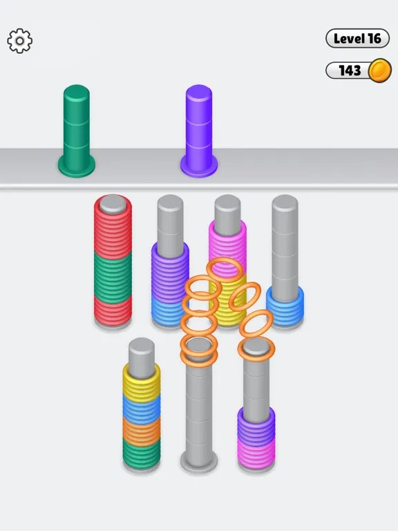 ภาพหน้าจอของ Slinky Pile Sort iPad 
