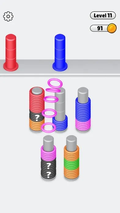 ภาพหน้าจอของ Slinky Pile Sort