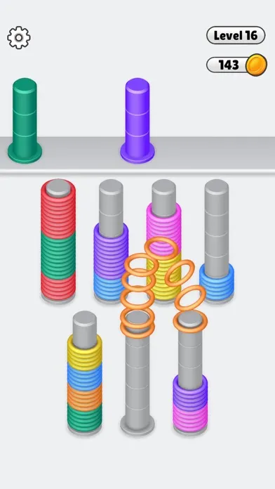 ภาพหน้าจอของ Slinky Pile Sort