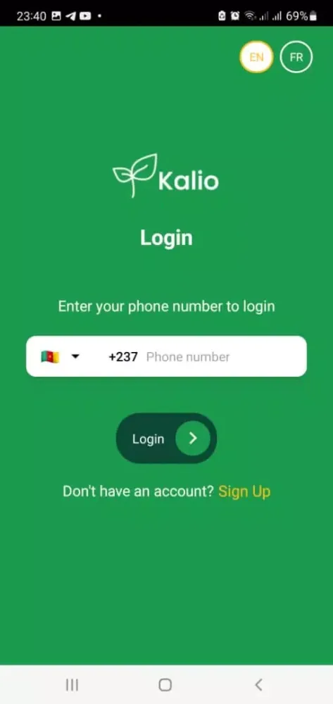 KALIO APP Screenshots