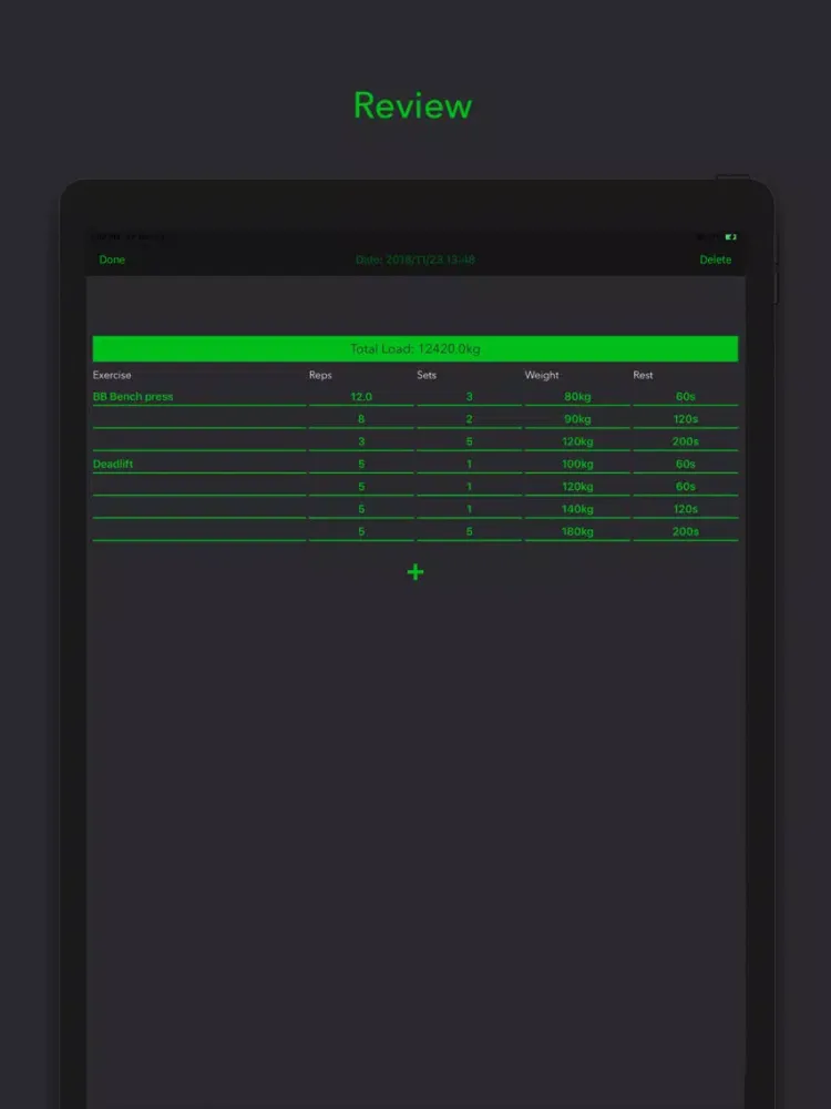 ExerLog iPad 應用截圖