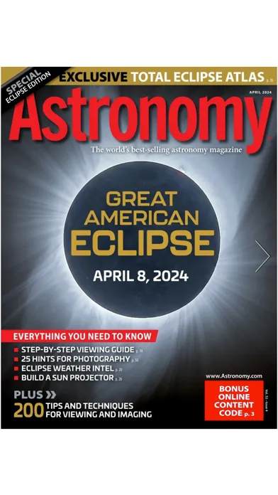 Ảnh chụp màn hình của Astronomy Magazine