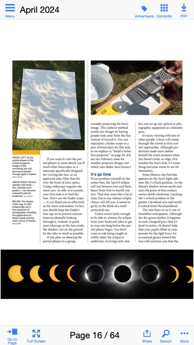 Ảnh chụp màn hình của Astronomy Magazine