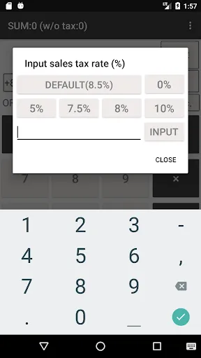 Tangkapan layar Discount Sales Tax Calculator