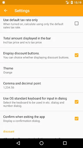 Tangkapan layar Discount Sales Tax Calculator