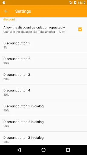 Tangkapan layar Discount Sales Tax Calculator