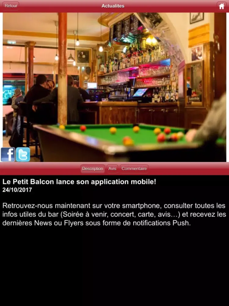 Tangkapan skrin Le Petit Balcon Paris iPad 