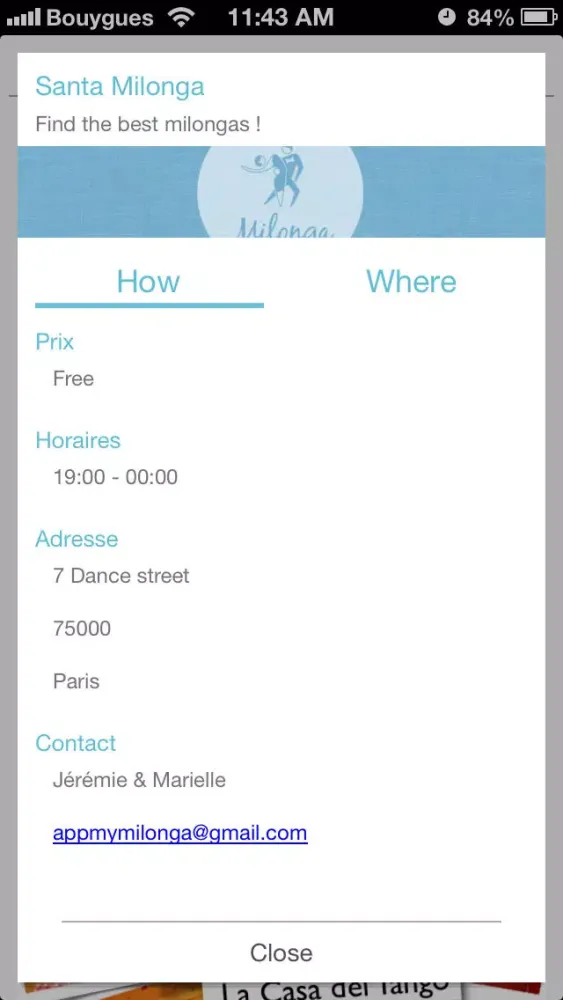 Capturas de pantalla de Milonga : Your tango events