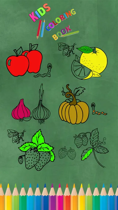 Fruits and Vegetable Coloring book For Children 스크린샷
