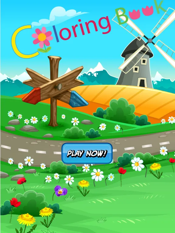Скриншоты Beautiful Flowers Coloring Pages For Kids iPad 