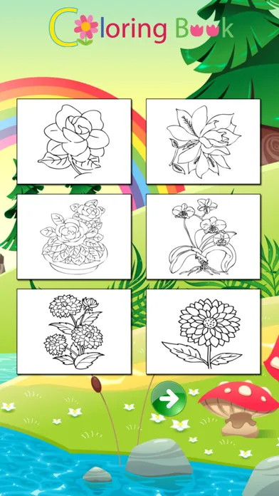 Скриншоты Beautiful Flowers Coloring Pages For Kids