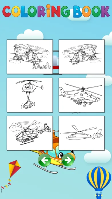 تصاویر Helicopter Coloring Pages For Learn painting