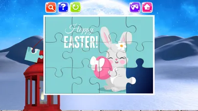 تصاویر Lovely easter bunny jigsaw puzzle for kids