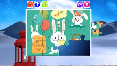 تصاویر Lovely easter bunny jigsaw puzzle for kids