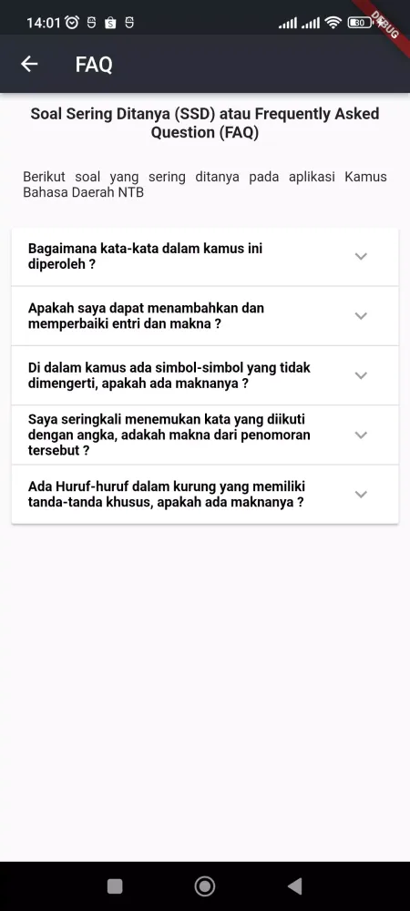 Kamus Bahasa Daerah NTB Screenshots