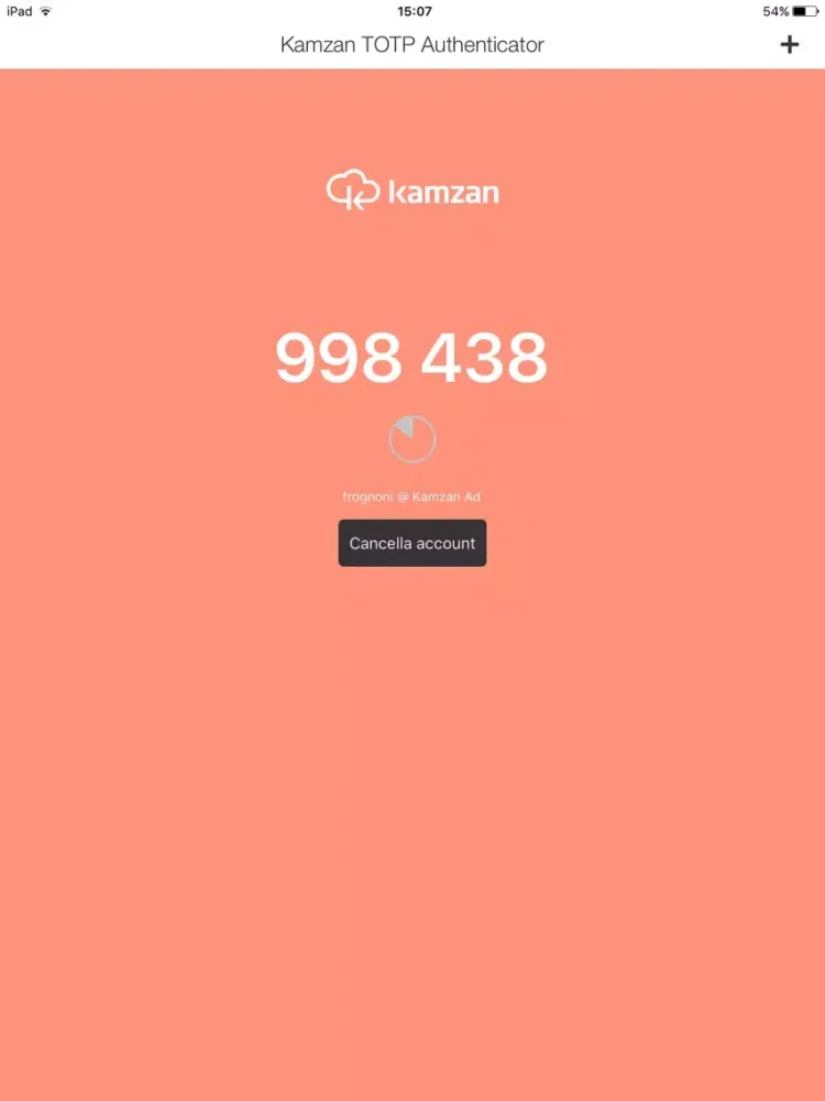 Kamzan TOTP Authenticator iPad  Screenshots